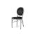 Chandelle Chair Silver - Cushion Black (Leather)