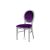 Chandelle Chair Silver - Cushion Eggplant (Velver)