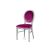 Chandelle Chair Silver - Cushion Magenta (Velver)