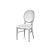 Chandelle Chair Silver - Cushion White (Velver)
