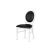 Chandelle Chair White - Cushion Black (Leather)