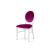 Chandelle Chair White - Cushion Magenta (Velvet)