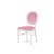 Chandelle Chair White - Cushion Pink (Velvet)