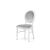 Chandelle Chair White - Cushion Silver (Velvet)