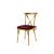 Cross Back Chair Gold Cushion Brick