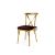 Cross Back Chair Gold Cushion Brown