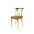 Cross Back Chair Gold Cushion Gold