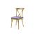 Cross Back Chair Gold Cushion Lilac