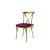 Cross Back Chair Gold Cushion Magenta