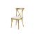 Cross Back Chair Gold Cushion White