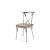 Cross Back Chair Silver Cushion Champagne