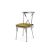 Cross Back Chair Silver Cushion Gold