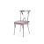 Cross Back Chair Silver Cushion Light Pink