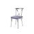 Cross Back Chair Silver Cushion Lilac