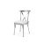 Cross Back Chair Silver Cushion White