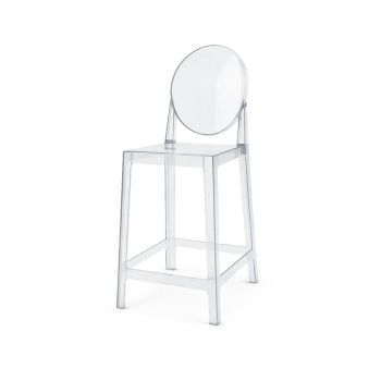 Ghost Barstool With Back Clear (Round)