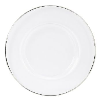 Crystal Charger Plate (Clear) Silver Trim