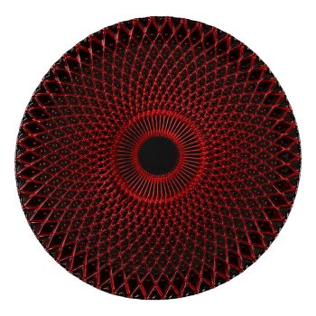 Harlequin Charger Plate (Black and Red)