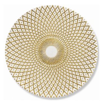 Harlequin Charger Plate (Clear and Gold)