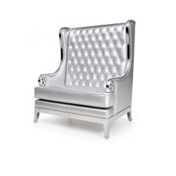 Empire Love Seat Silver