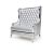 Empire Love Seat Silver