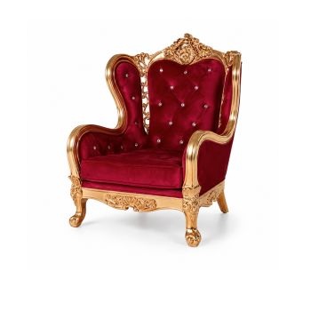 Monarch ArmChair Red Gold