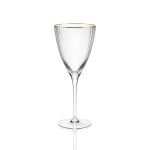 Amore red wine glass with gold rim