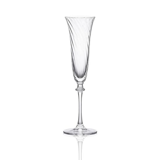 Mila champagne glass with elegant twisted design