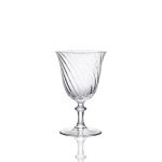 Mila water glass with decorative swirl design