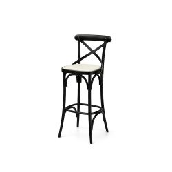 GH Coco Barstool Black - White Seat Pad