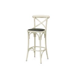 GH Coco Barstool White - Black Seat Pad