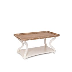 GH French Country Coffee Table White - Natural (Rectangular)