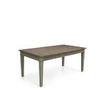 Sandstone rectangular dining table with simple straight legs, classic event dining table for weddings, banquets, and receptions
