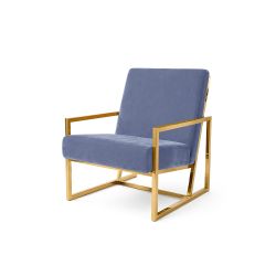 Reflection Rain Armchair Gold Dusty Blue