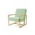 Reflection Rain Armchair Gold Mint