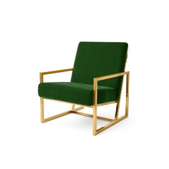 Reflection Rain Armchair Gold Emerald Green
