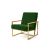 Reflection Rain Armchair Gold Emerald Green
