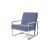 Reflection Rain Armchair Silver Dusty Blue