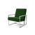 Reflection Rain Armchair Silver Emerald Green