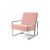 Reflection Rain Armchair Silver Light Pink