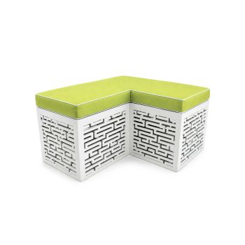 Maze Bench (L-Shape) Lime Green