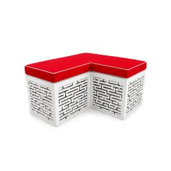 Maze Bench (L-Shape) Red