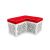 Maze Bench (L-Shape) Red
