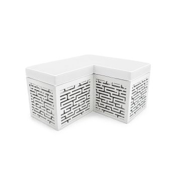 Maze Bench (L-Shape) White