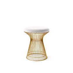 Wire Ottoman Gold - White