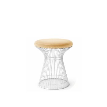 Wire Ottoman White - Champagne