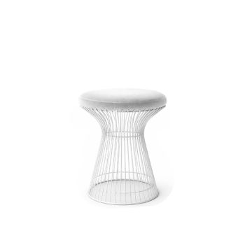 Wire Ottoman White