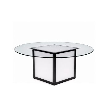 Skyline Dining Table 60” Round Glass Top
