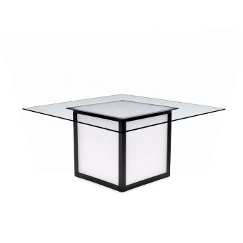 Skyline Dining Table 72”x72” Square Glass Top