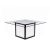 Skyline Dining Table 72”x72” Square Glass Top